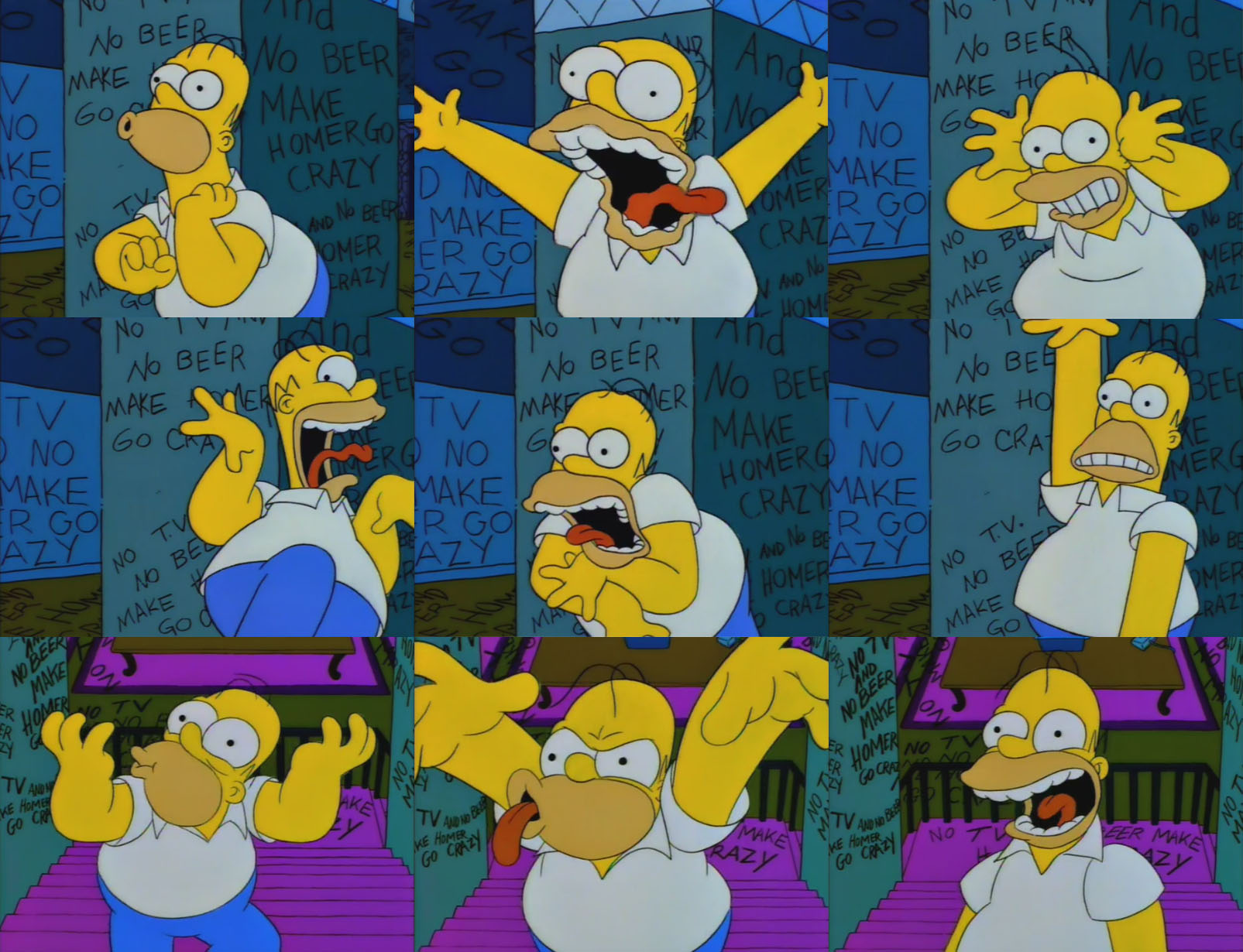 That treehouse of horror episode where homer goes insane and scares himself...